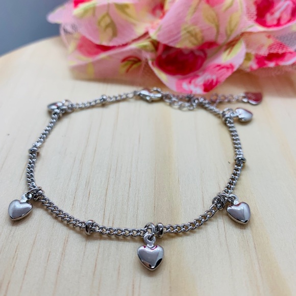 Sterling Silver 925 Heart Bracelet - Picture 3 of 5